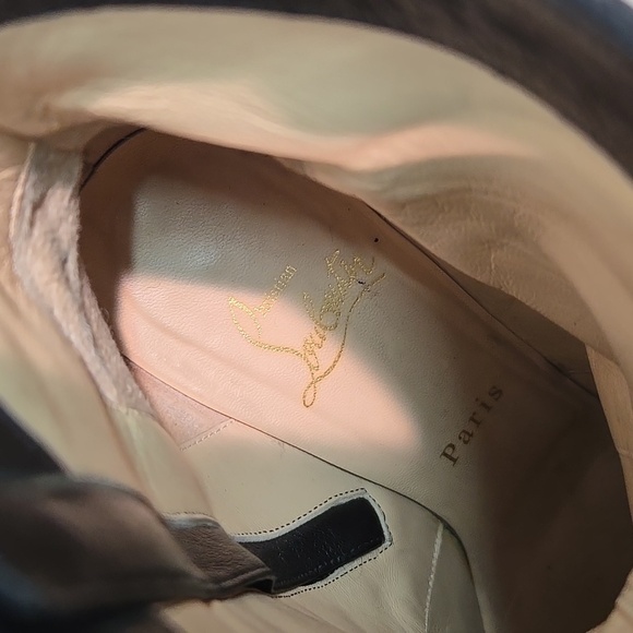 Christian Louboutin Women Black Suede Heeled Boots Shoes Sz 36.5/6.5 - Picture 7 of 16